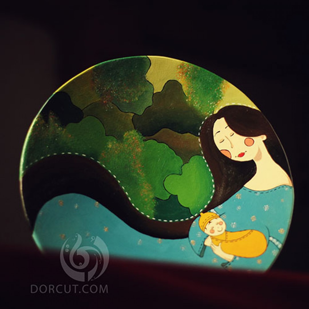 دیوارکوب مادر - دیوارکوب - سفالی